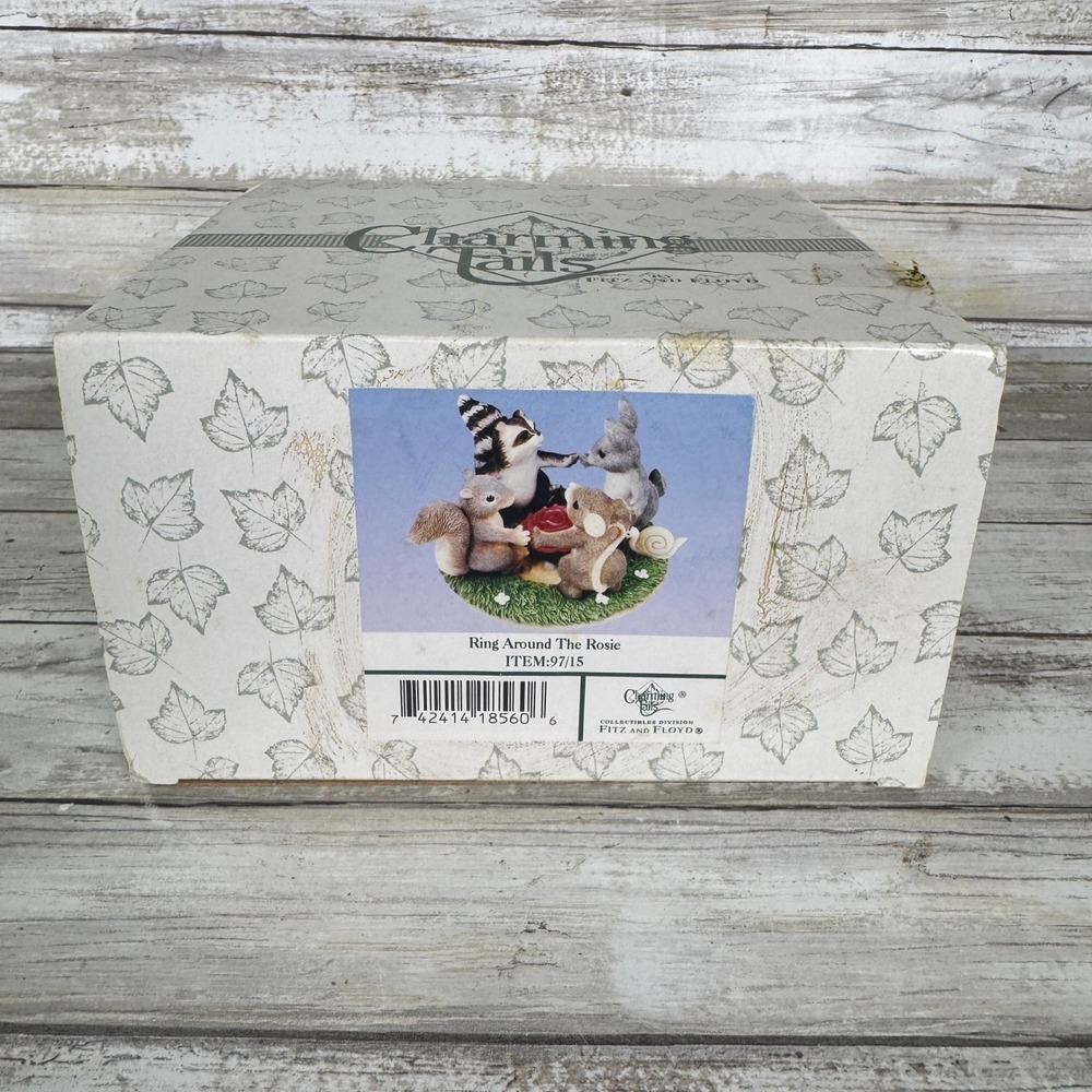 Fitz and Floyd Charming Tails Ring Around The Rosie Figurine 97/15 with Box - Picture 5 of 6